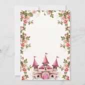 Wildflower Fairytale Princess Castle Baby Shower Bedankkaart (Achterkant)