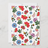 Wildflower Farmhouse Folk Wedding Kaart (Achterkant)