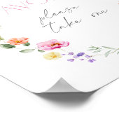 Wildflower Favors Baby in Bloom roze Bow Poster (Hoek)