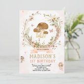 Wildflower feeënuitnodiging kaart (Staand voorkant)