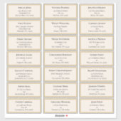 Wildflower Fern Beige Gold Wedding Guest Adres Sticker (Vel)