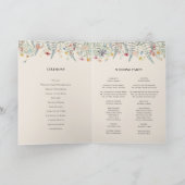 Wildflower Fern beige Wedding Folded Programma (Binnen)