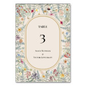  Wildflower Fern beige Wedding Kaart (Achterkant)