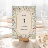  Wildflower Fern beige Wedding Kaart