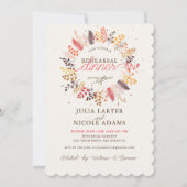 Wildflower Fern Mushroom Foliage Repetitie Diner Kaart (Voorkant)