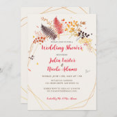 Wildflower Fern Mushroom gebladerte bruiloft douch Kaart (Voorkant / Achterkant)