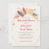 Wildflower Fern Mushrooms Foliage repetitie diner Kaart (Voorkant)