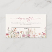 Wildflower Field Baby shower Luier Raffle Informatiekaartje (Voorkant)