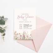 Wildflower Field Baby shower Waterverf Spring Kaart