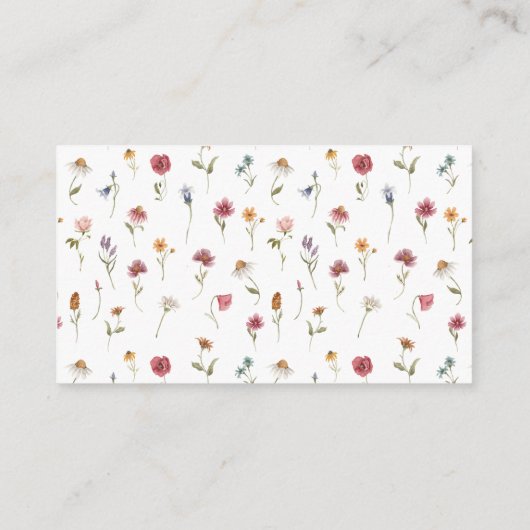 Wildflower Field Boho Vrijgezellenfeest Registry K Informatiekaartje (Achterkant)