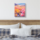 Wildflower Field | Floral Landscape Painting Canvas Afdruk (Insitu (Slaapkamer))