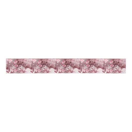 Wildflower Field Impressionism-Mauve Grosgrain Lint (Voorkant)