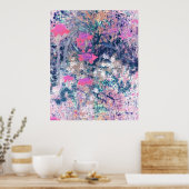 Wildflower field Impressionism- Pink Poster (Keuken)