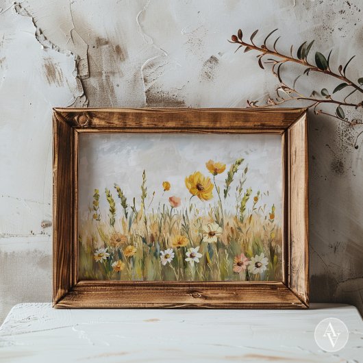  Wildflower Field Landlandschap Poster
