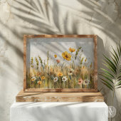 Wildflower Field Landlandschap Poster