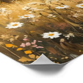 Wildflower Field Landschap Olieverf,  Poster (Hoek)