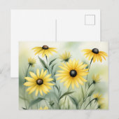 Wildflower Field met Black Eyed Susans Briefkaart (Voorkant / Achterkant)