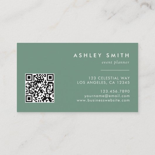 Wildflower Field QR-code Visitekaartje (Achterkant)