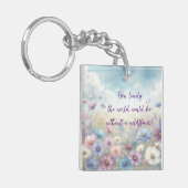 Wildflower Field & Quote Sleutelhanger (Voorkant Links)