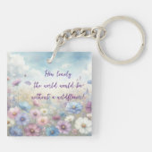Wildflower Field & Quote Sleutelhanger (Achterkant)