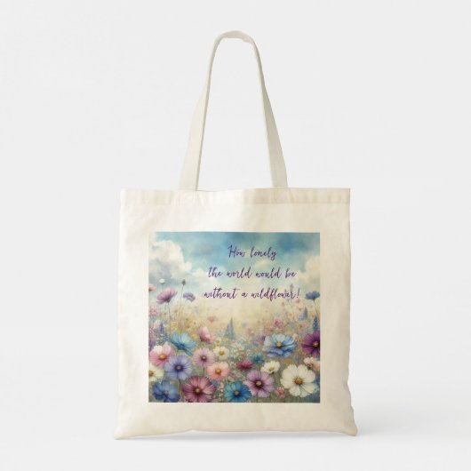 Wildflower Field & Quote Tote Bag (Achterkant)