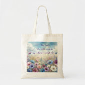 Wildflower Field & Quote Tote Bag (Voorkant)