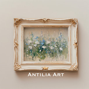 Wildflower Field Schilderen Bloemenlandschap Poster