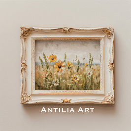  Wildflower Field Schilderen Lentelandschap Poster