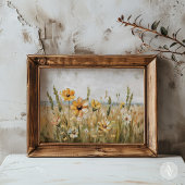 Wildflower Field Schilderen Lentelandschap Poster