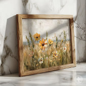 Wildflower Field Schilderen Lentelandschap Poster
