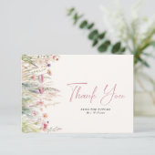 Wildflower Field Vrijgezellenfeest dank u kaart (Staand voorkant)