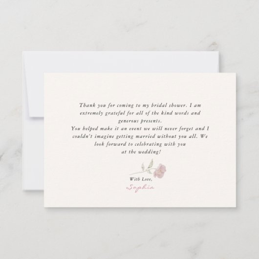 Wildflower Field Vrijgezellenfeest dank u kaart (Achterkant)