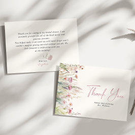 Wildflower Field Vrijgezellenfeest dank u kaart