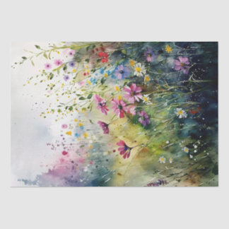 Wildflower Field Waterverf Decoupage Tissuepapier