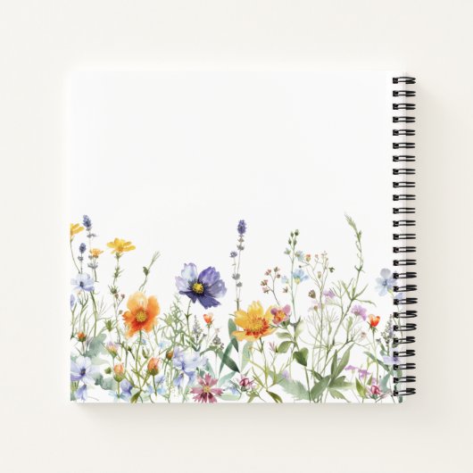Wildflower Field Wedding Guestbook Notitieboek (Achterkant)