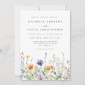 Wildflower Field Wedding Invitation Kaart (Voorkant)