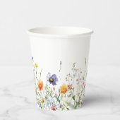 Wildflower Field Wedding Papieren Bekers (Rechts)