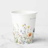Wildflower Field Wedding Papieren Bekers (Voorkant)