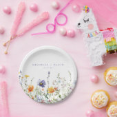 Wildflower Field Wedding Papieren Bordje (Feest)