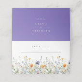 Wildflower Field Wedding Plaatskaartje (Buitenkant ongevouwen)