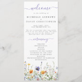 Wildflower Field Wedding Programmakaart (Voorkant)