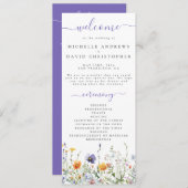 Wildflower Field Wedding Programmakaart (Voorkant / Achterkant)