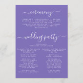 Wildflower Field Wedding Programmakaart (Achterkant)