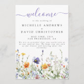 Wildflower Field Wedding Programmakaart (Voorkant)