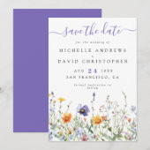 Wildflower Field Wedding Save The Date (Voorkant / Achterkant)