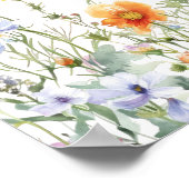 Wildflower Field Wedding Seating Chart Poster (Hoek)