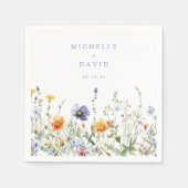 Wildflower Field Wedding Servet (Voorkant)