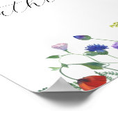 Wildflower Fields Badkamer Teken Poster (Hoek)