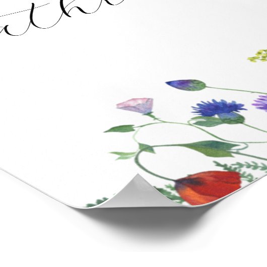 Wildflower Fields Badkamer Teken Poster