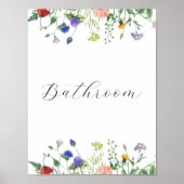 Wildflower Fields Badkamer Teken Poster